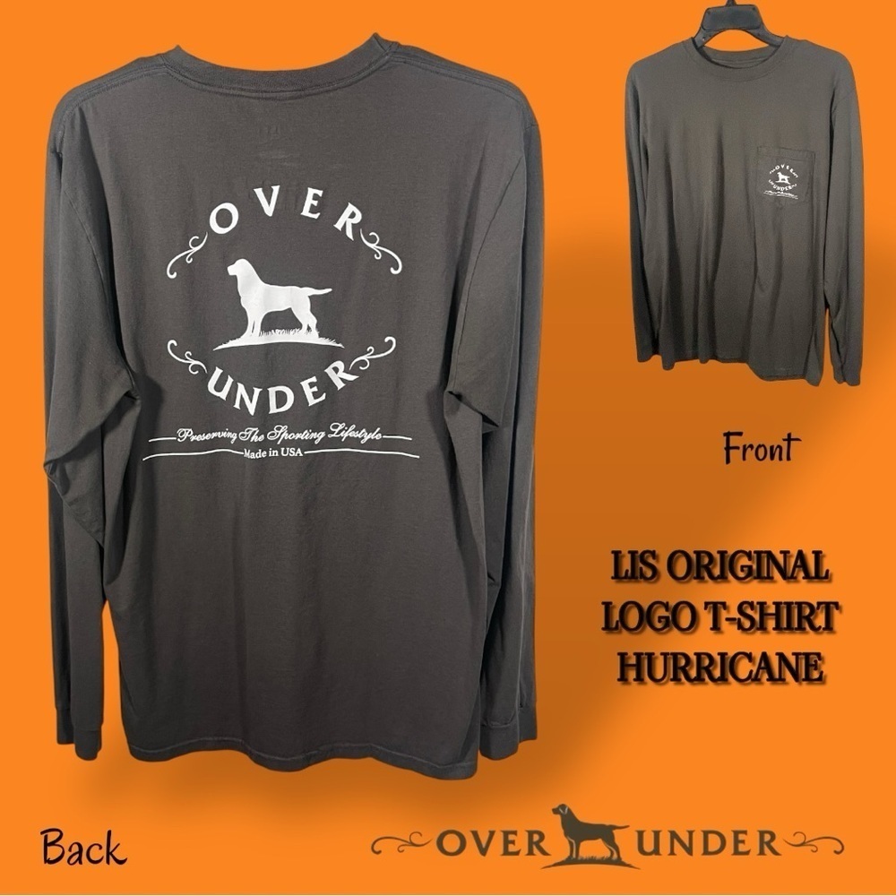 Over Under Long Sleeve Logo T-shirt Hurricane Size Medium 100% Pima Cotton